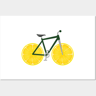 Lemon Wheels Zesty Bicycle Posters and Art